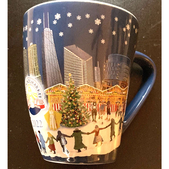 2022 Chicago Christkindlmarket mug Blue - Picture 4 of 6